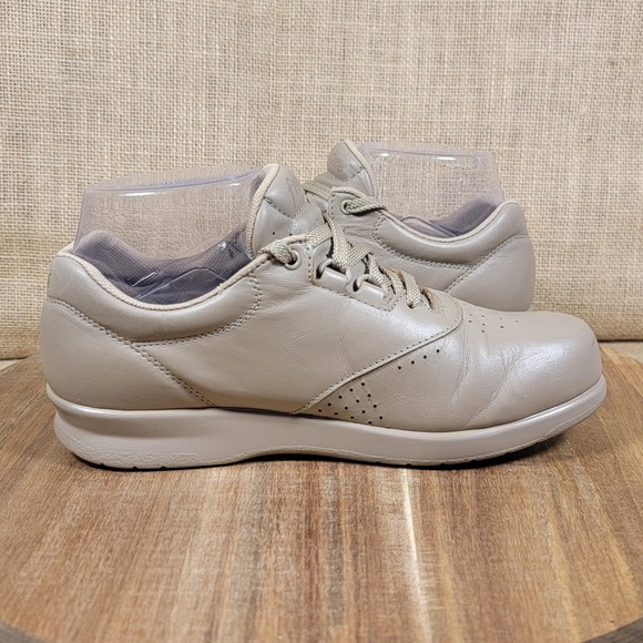 SAS Free Time Shoes Leather Comfort Walking Beige Lace Up Orthopedic Women's 5.5 - Picture 7 of 10